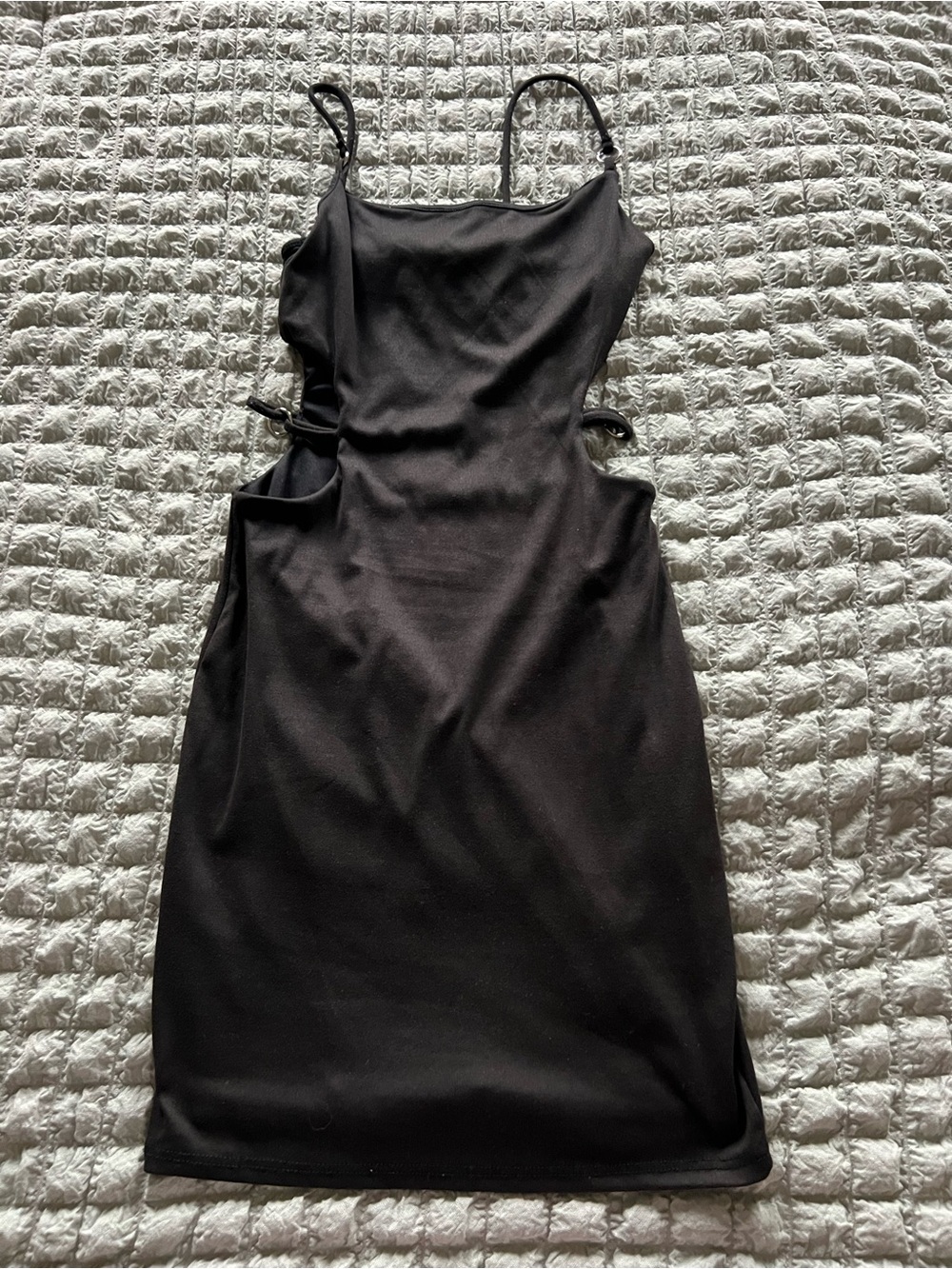 Women's Black Cutout Slip Dress - Classic Minimalist Style